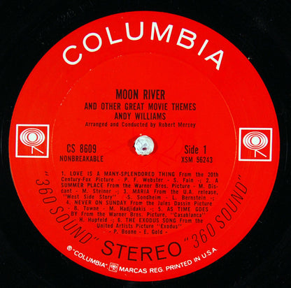 Andy Williams : Moon River And Other Great Movie Themes (LP, Album)