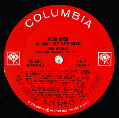 Andy Williams : Moon River And Other Great Movie Themes (LP, Album)