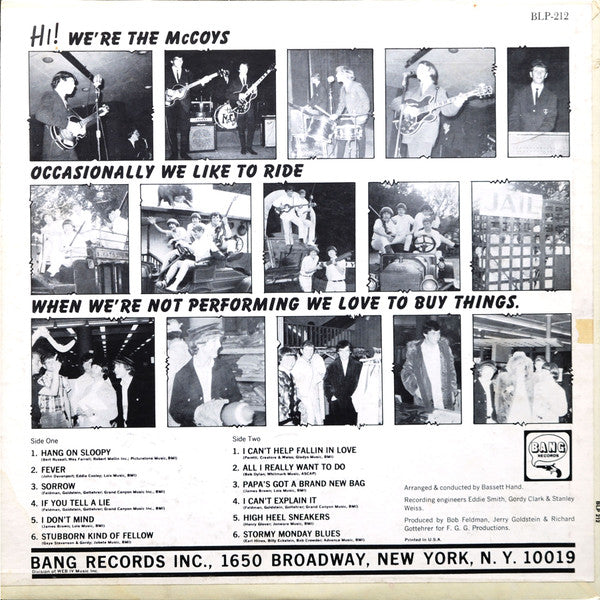 The McCoys : Hang On Sloopy (LP, Album, Mono, Pre)