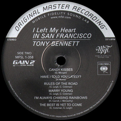 Tony Bennett : I Left My Heart In San Francisco (LP, Album, Ltd, Num, RE, RM, 180)