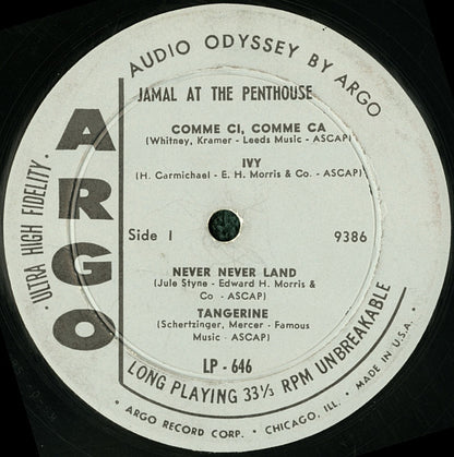 Ahmad Jamal : Jamal At The Penthouse (LP, Album, Mono)