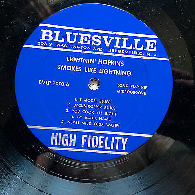 Lightnin' Hopkins : Smokes Like Lightning (LP, Album, Mono)