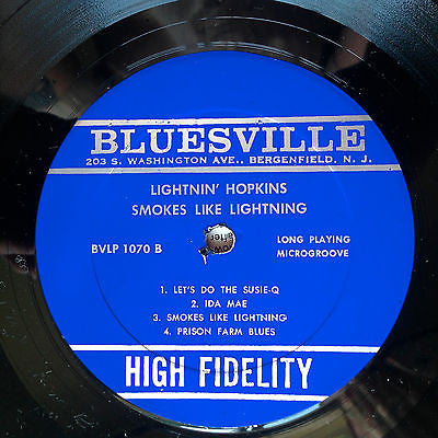Lightnin' Hopkins : Smokes Like Lightning (LP, Album, Mono)