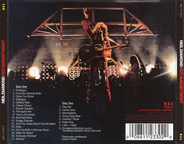 Neil Diamond : Hot August Night (2xCD, Album, RE)