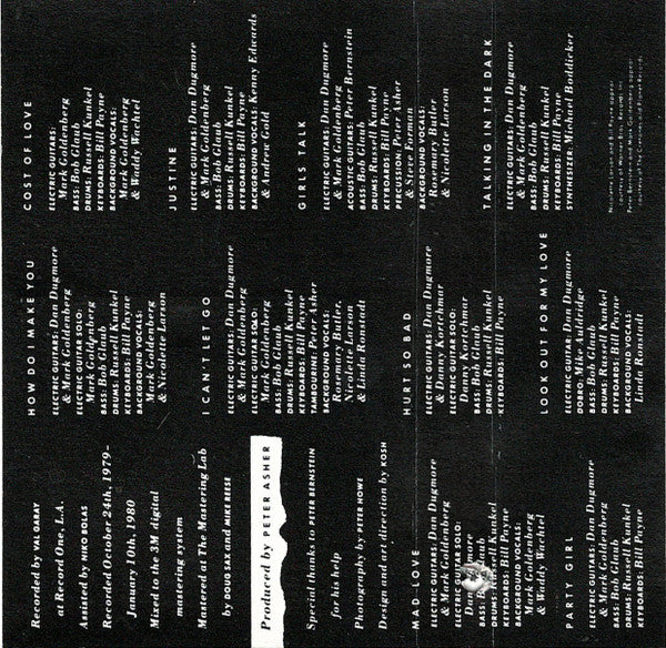 Linda Ronstadt : Mad Love (Cass, Album)