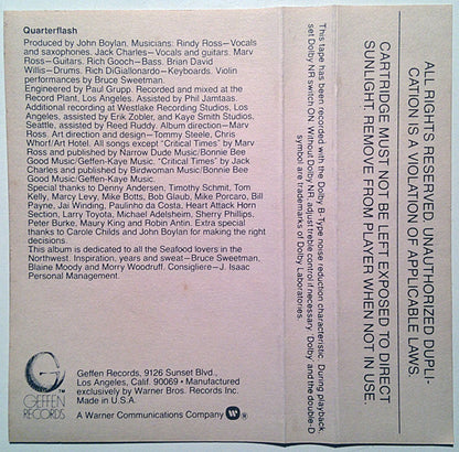 Quarterflash : Quarterflash (Cass, Album)