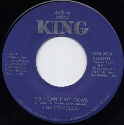 The Dovells : You Can't Sit Down / The Bristol Stomp (7", Single)
