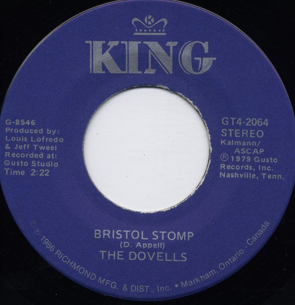 The Dovells : You Can't Sit Down / The Bristol Stomp (7", Single)