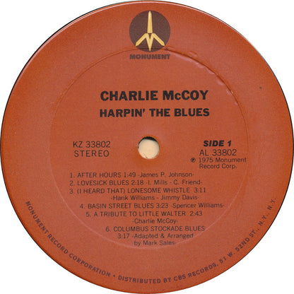 Charlie McCoy : Harpin' The Blues (LP, Album, Ter)