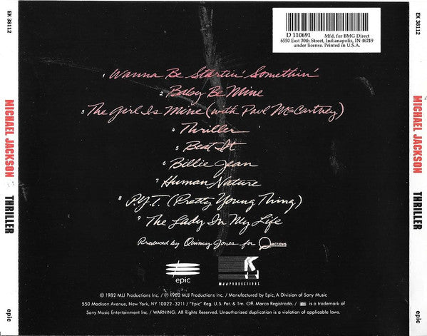 Buy Michael Jackson : Thriller (CD, Album, Club, RE) Online for a
