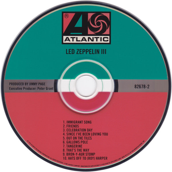 Led Zeppelin : Led Zeppelin III (CD, Album, RE, RM, Wea)