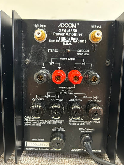 Adcom GFA-555II Stereo Power Amplifier * 200W RMS * Fully Serviced