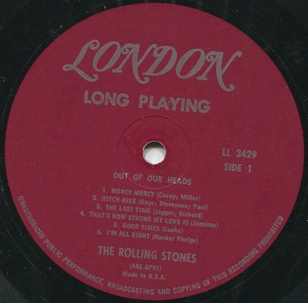 The Rolling Stones : Out Of Our Heads (LP, Album, Mono)