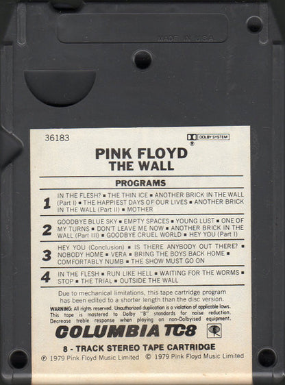 Pink Floyd : The Wall (8-Trk, Album)