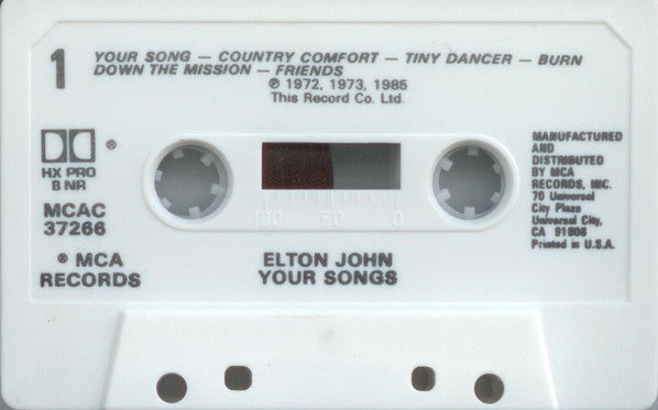 Elton John : Your Songs (Cass, Album, Comp, Dol)
