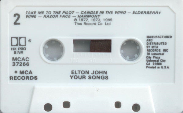 Elton John : Your Songs (Cass, Album, Comp, Dol)