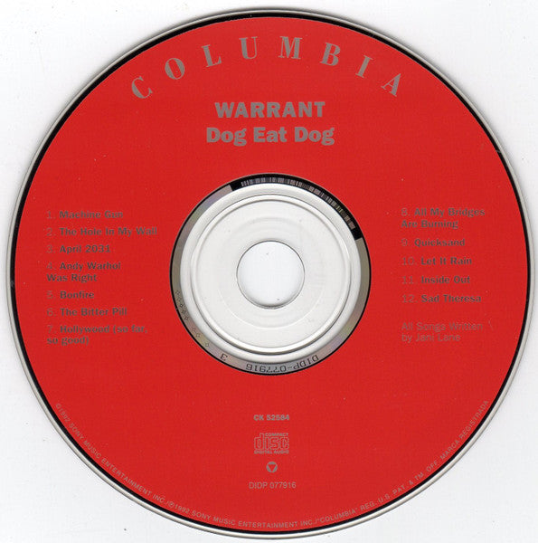 Warrant : Dog Eat Dog (CD, Album)