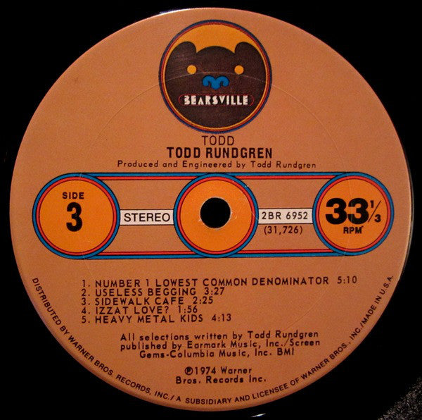 Buy Todd Rundgren : Todd (2xLP, Album) Online for a great price
