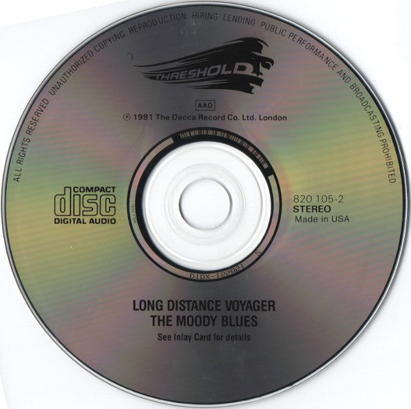 The Moody Blues : Long Distance Voyager (CD, Album, RE, Son)