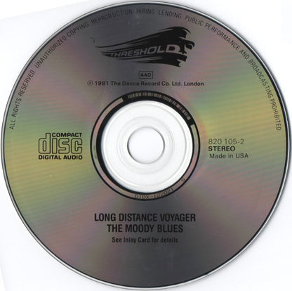 The Moody Blues : Long Distance Voyager (CD, Album, RE, Son)