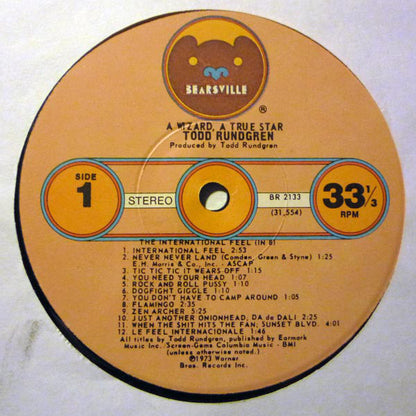 Todd Rundgren : A Wizard, A True Star (LP, Album, Die)