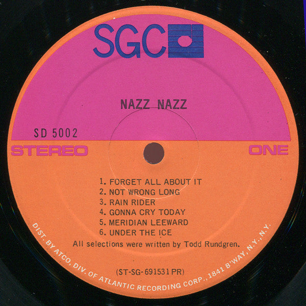 Nazz : Nazz Nazz (LP, Album, PR )