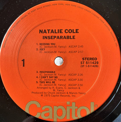 Natalie Cole : Inseparable (LP, Album, Club, San)
