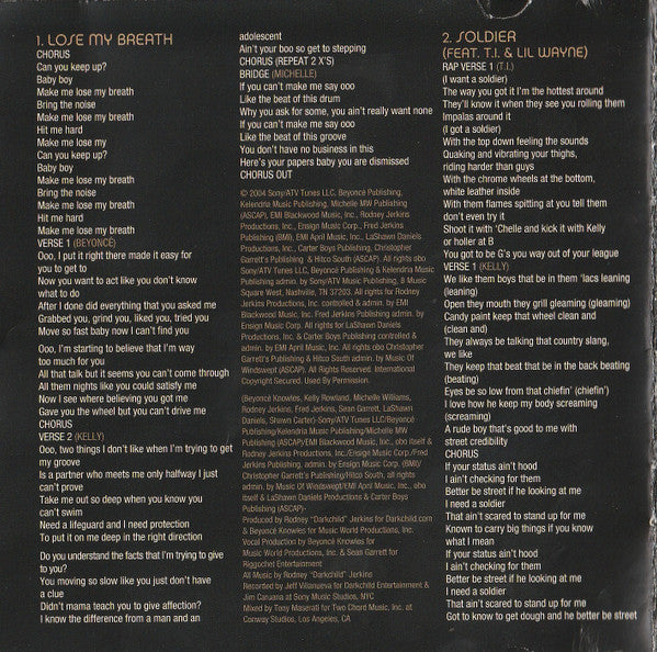 Destiny's Child : Destiny Fulfilled (CD, Album, Enh)