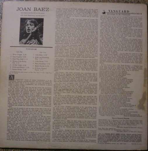 Joan Baez : Joan Baez (LP, Album, Mono, RP)