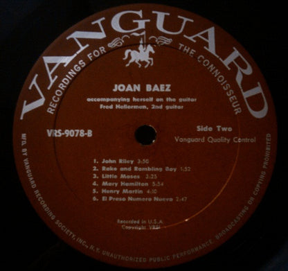 Joan Baez : Joan Baez (LP, Album, Mono, RP)