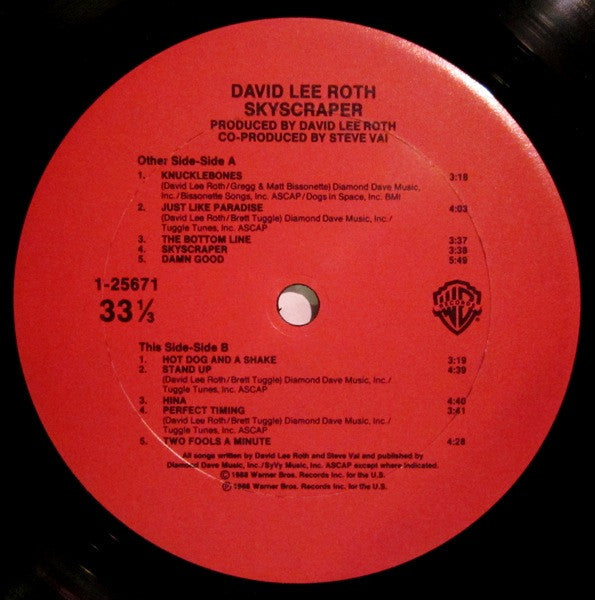Buy David Lee Roth : Skyscraper (LP, Album, Club) Online for a