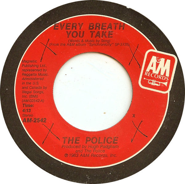 The Police : Every Breath You Take (7", Single, Styrene, X -)