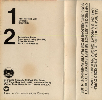 Foghat : Fool For The City (Cass, Album)