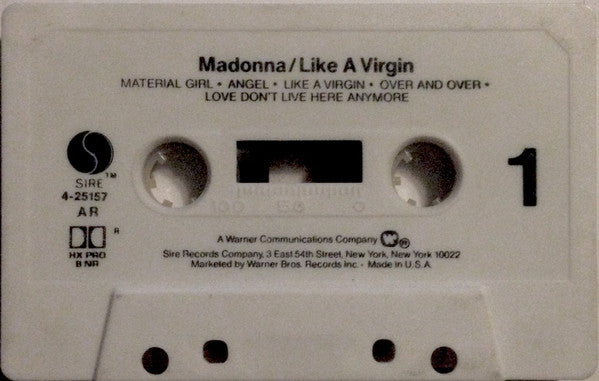Madonna : Like A Virgin (Cass, Album, AR,)