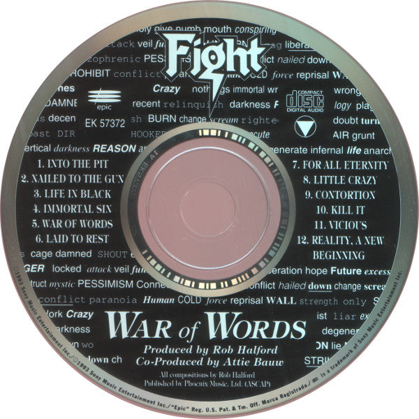 Fight : War Of Words (CD, Album, Son)