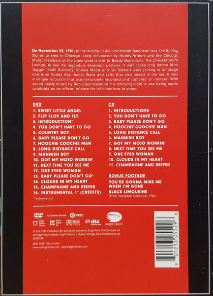 Muddy Waters & The Rolling Stones : Checkerboard Lounge, Live Chicago 1981 (DVD-V, Multichannel, NTSC + CD, Album)