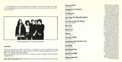 Bryan Adams : So Far So Good (CD, Comp, Club)