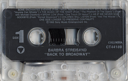 Barbra Streisand : Back To Broadway (Cass, Album)
