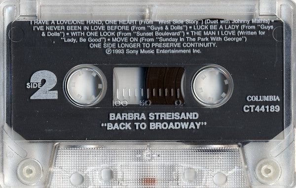 Barbra Streisand : Back To Broadway (Cass, Album)
