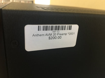 Anthem AVM 20 Stereo Preamplifier  * 2001 * Manual