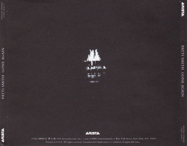 Patti Smith : Gone Again (CD, Album, Sli)