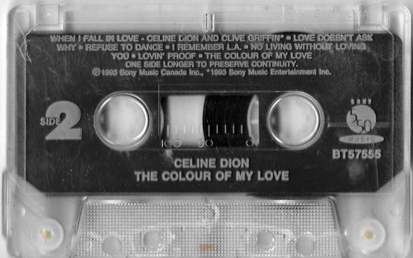 Celine Dion* : The Colour Of My Love (Cass, Album)