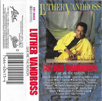Luther Vandross : Give Me The Reason (Cass, Album)