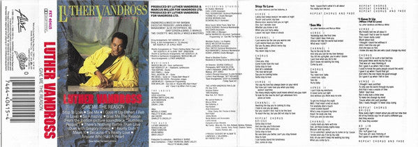 Luther Vandross : Give Me The Reason (Cass, Album)
