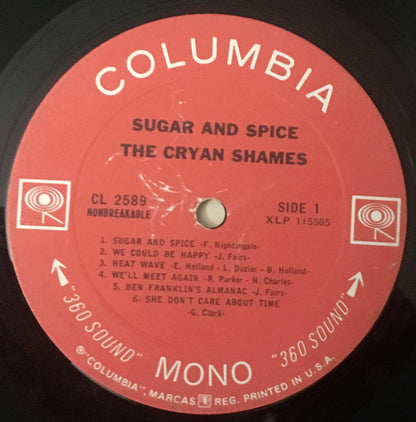 The Cryan' Shames : Sugar & Spice (LP, Album, Mono, Pit)