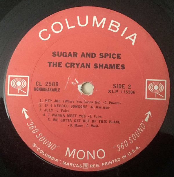 The Cryan' Shames : Sugar & Spice (LP, Album, Mono, Pit)