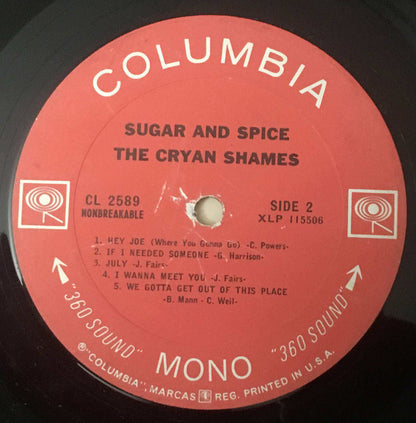 The Cryan' Shames : Sugar & Spice (LP, Album, Mono, Pit)