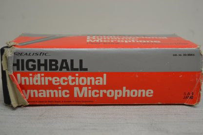 Realistic 33-984A Highball Dynamic Microphone * Box * Manual * Fully Serviced