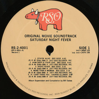 Various : Saturday Night Fever (The Original Movie Sound Track) (2xLP, Album, Comp, PRC)