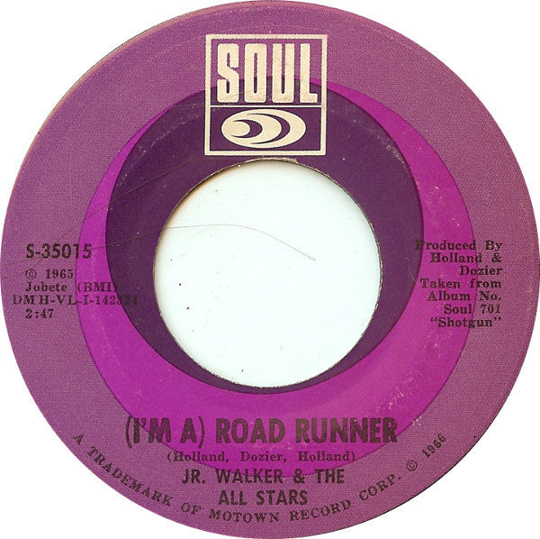 Jr. Walker & The All Stars* : (I'm A) Road Runner (7", Single, RE, ARP)
